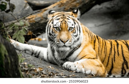 Stunning close up Siberian Tiger or Amur Tiger