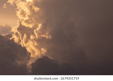 Stunning clouds and light create a dynamic and peaceful sky.