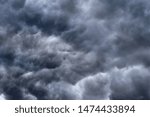 Stunning dark cloud formations right before a thunderstorm
