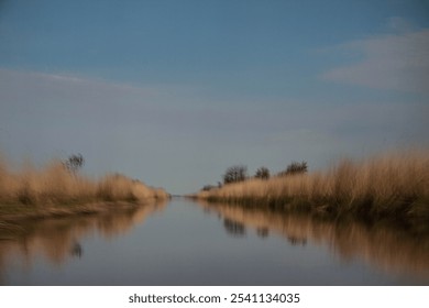 Stunning  Estonian coastline features reeds, tranquil waters, creating a peaceful coastal atmosphere. A natural habitat of coastal wildlife. - Powered by Shutterstock