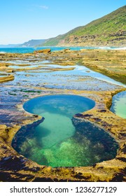 Stunning Figure Eight Pools, Sydney, NSW, Australia. Natural Pool  That Was Scour By Seawater Flow.