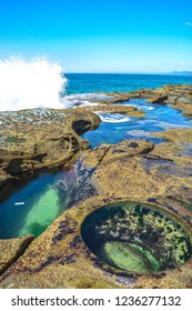 Stunning Figure Eight Pools, Sydney, NSW, Australia. Natural Pool  That Was Scour By Seawater Flow.