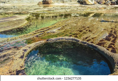 Stunning Figure Eight Pools, Sydney, NSW, Australia. Natural Pool  That Was Scour By Seawater Flow.