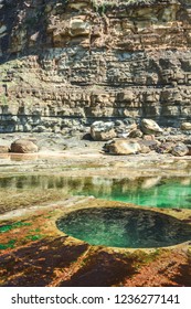 Stunning Figure Eight Pools, Sydney, NSW, Australia. Natural Pool  That Was Scour By Seawater Flow.