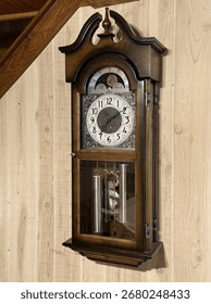 Stunning handcrafted, windup wall clock 