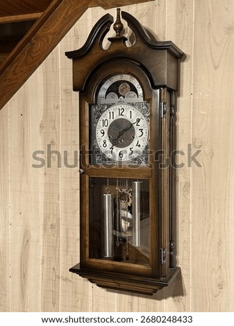 Stunning handcrafted, windup wall clock 