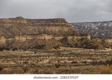 Stunning hoodoo canyon cliff face in high desert of rural New Mexico - Shutterstock ID 2282319537