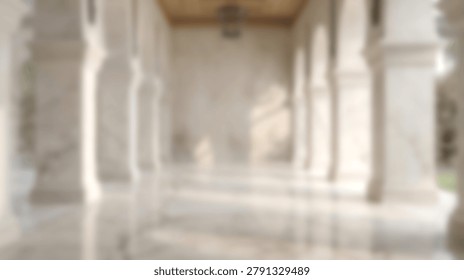 A stunning interior view featuring white columns and arches, creating a sense of grandeur and history within the building.