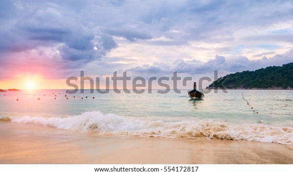 Stunning Landscape Freedom Beach On Sunset Stock Photo Edit