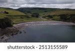 Stunning Landscsape Of Pennan In Aberdeenshire Scotland Beach Drone Photo