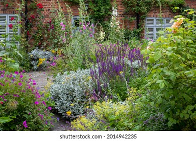 Stunning Mix Of Flowers, Photographed In A Cottage Garden In North Norfolk UK.