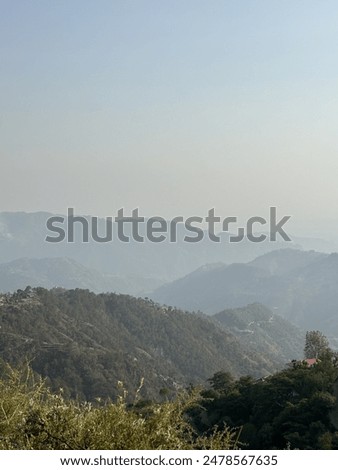 Similar – Image, Stock Photo Mountainous terrain with green valley