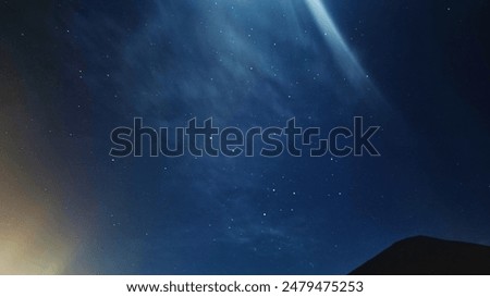 A stunning natural spectacle, often seen in remote areas with minimal light pollution, where countless stars create a breathtaking celestial display against the deep blue night sky.