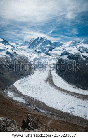 Similar – Monte Rosa and Lyskamm mountain panorama from Gornergrat