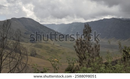 Similar – Image, Stock Photo Misty volcanic highlands of Iceland