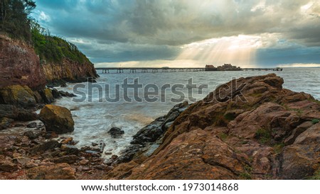 Similar – Image, Stock Photo Pier of the trough bridge of the Elbe-Havel-Canal over the Elbe near Hohenwarthe / Magdeburg