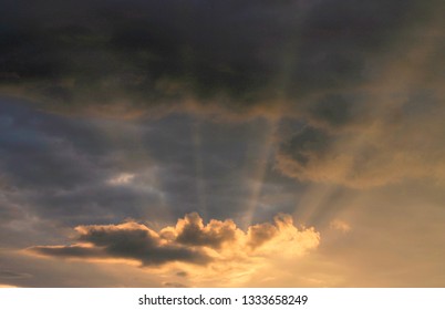 Stunning Rays of Light through Clouds Sunset