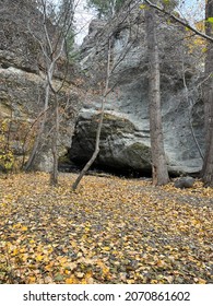Stunning rockface at glen canyon west Kelowna British Columbia Canada autumn 2021