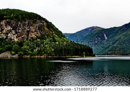 Similar – Sailing boat on the Hohenwarte reservoir