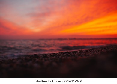 Stunning Sky And Sunset, Sea With Reflection