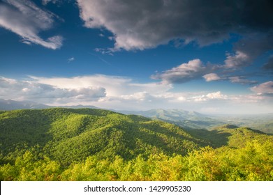 Stunning Spring View Of The North Mountains From Black Mountain, NC, USA.