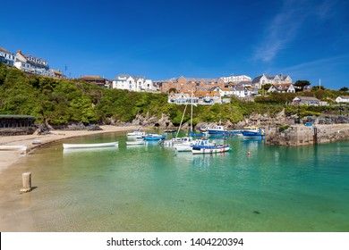 Stunning summer day at Newquay Harbour on the North Cornish Coast. Cornwall England UK Europe