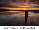 Stunning sunrise over Dundalk Bay in Blackrock, Louth, Ireland 