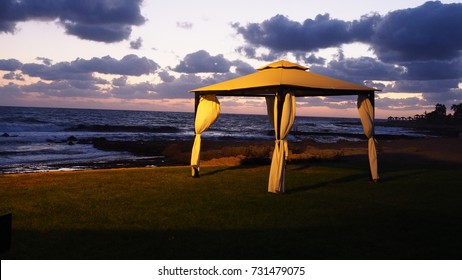 Stunning Sunset Beach Canopy Tent Picnic