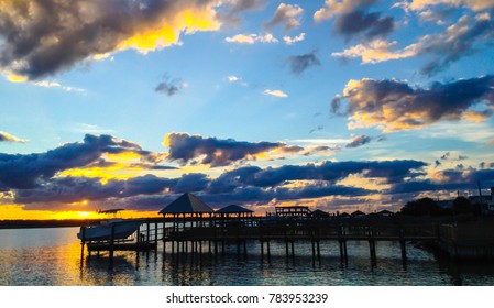 A stunning sunset over the Intracoastal Waterway at Wrightsville Beach, NC.