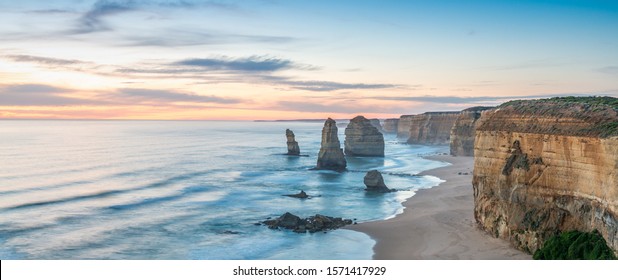 Stunning sunset view of Twelve Apostles, Great Ocean Road - Victoria, Australia. - Powered by Shutterstock