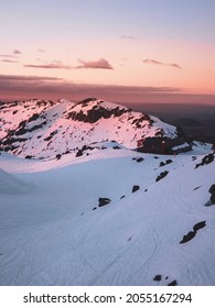 Stunning Sunset At Whakapapa Ski Field