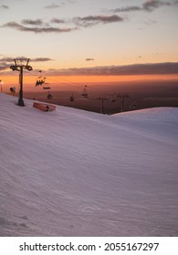 Stunning Sunset At Whakapapa Ski Field