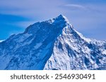 Stunning view of Mount Makalu summit and south west face,8485m,5th highest mountain seen from summit of Mera Peak Central,6461 m,Mera Peak Expedition,Nepal