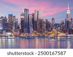 A stunning view of New York City, showcasing iconic landmarks and the bustling urban atmosphere.