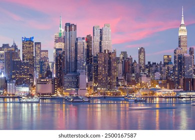 A stunning view of New York City, showcasing iconic landmarks and the bustling urban atmosphere. - Powered by Shutterstock