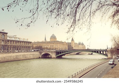 stunning vintage premise stands grandly with its intricate architecture, surrounded by lush greenery under a misty sky, exudes elegance and captures the beauty of timeless architecture, Majestic - Powered by Shutterstock