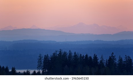 Stunning Vista In Sunset And Blue Hour