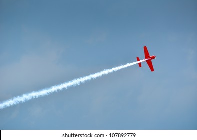 Stunt Plane Trailing Smoke