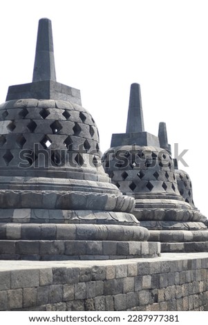 The Stupa of Borobudur Temple is a symbol of this historic place. Stupa is also a symbol of Buddhism in the form of an inverted bowl made of rocks.

