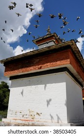 Stupa At Jakar In Bhutan