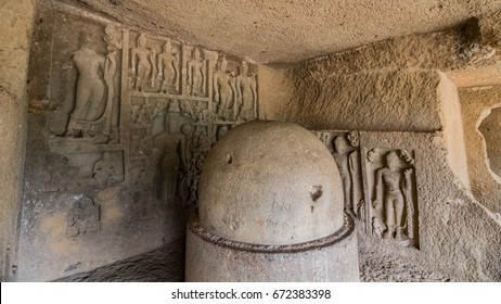 Stupa At Kanheri Caves, Mumbai 