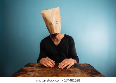 Stupid Man With Bag Over His Head