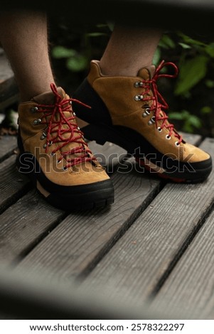 Similar – Image, Stock Photo hiking boots Hiking