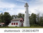 Sturgeon Point Light (1869), Harrisville, Lake Huron, Michigan, USA