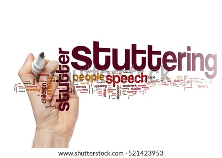 Stuttering word cloud