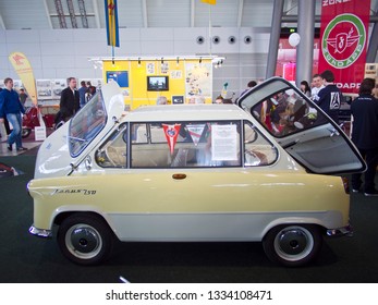 Stuttgart, Germany, 09 March 2013, Zündapp Janus Car At The Retro Classics, International Exhibition For Vintage And Classic Cars