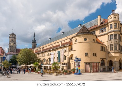 Stuttgart, Germany - August 14, 2018: View Of The Stuttgart Market Hall At A Sunny Summer Day