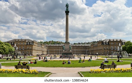 Stuttgart (Germany) Castle Square With The 