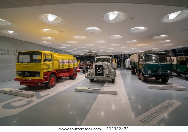 STUTTGART, GERMANY - DECEMBER 30,\
2018: Interior of museum \