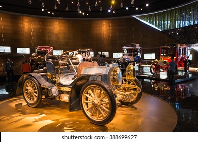 Stuttgart, Germany, February 20, 2014. Interior Of The Mercedes Benz Museum In Stuttgart.